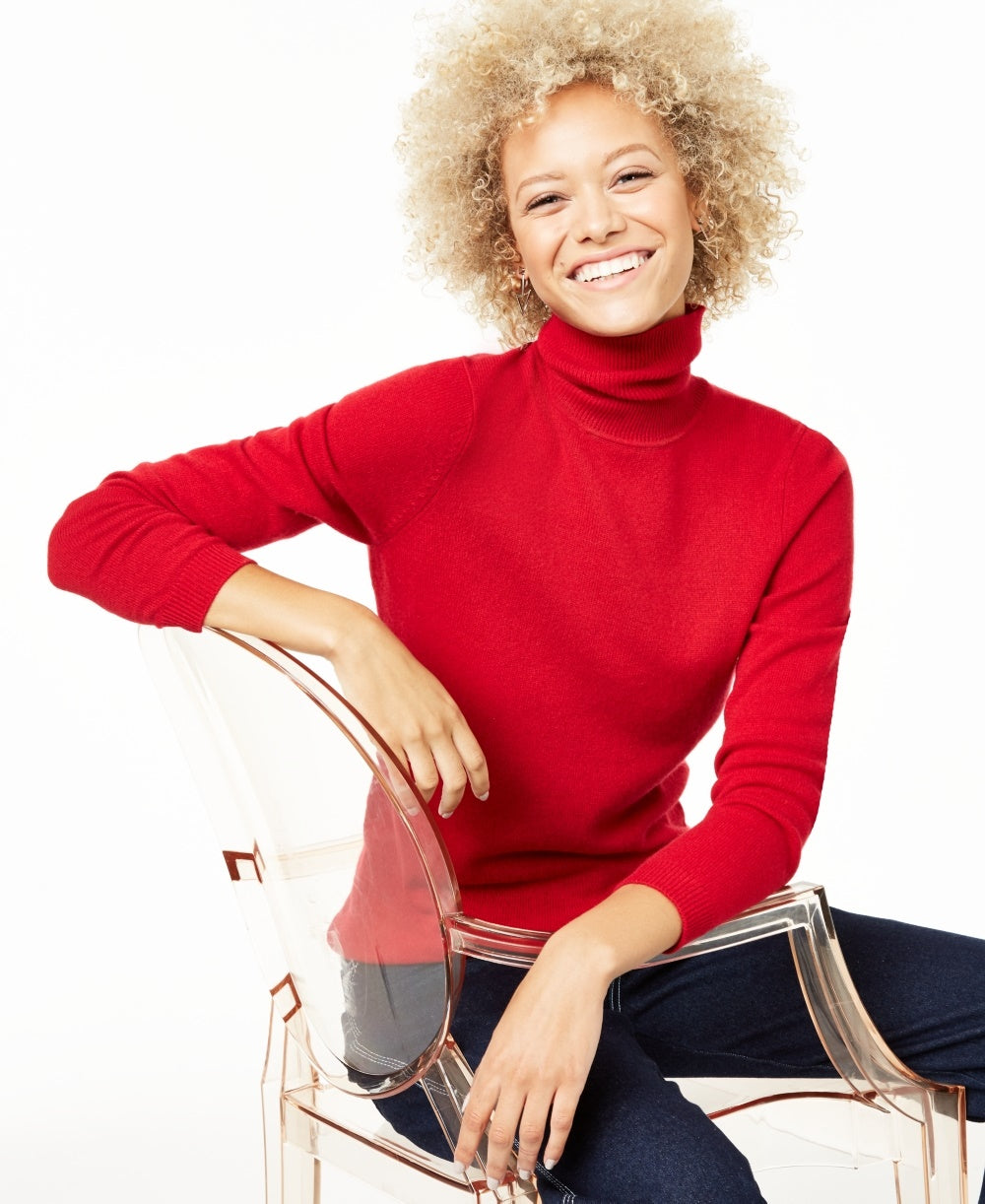 Charter Club Women's Cashmere Turtleneck Sweater Regular & Petite Sizes Red Size X-Small