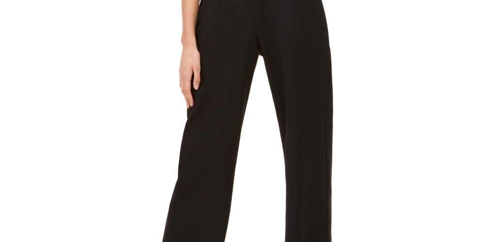 Vince Camuto Women's V Neck Colorblocked Jumpsuit Black Size 8