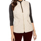 Charter Club Women's Quilted Stand-Collar Vest  Beige Size XX Large