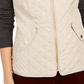 Charter Club Women's Quilted Stand-Collar Vest  Beige Size XX Large