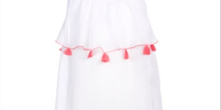 Carter's Big Girl's Tassel Trim Coverup Top White Size 12