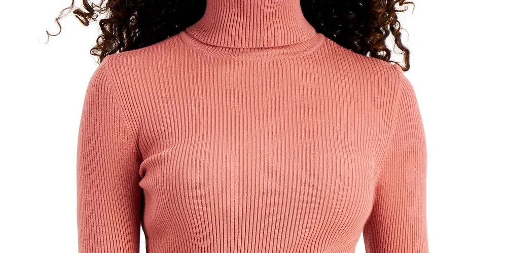 Style & Co Women's Maroon Long Sleeve Sweater Red Size Large