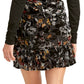 Rachel Roy Women's Dora Printed Mini Skirt Black Size Medium