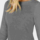 Karen Scott Women's Cotton BOAT Neck 3/4 Sleeve Knit Top Gray Size Small