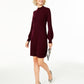 Charter Club Women's Mock-Neck Cashmere Sheath Dress Red Size Large