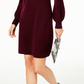 Charter Club Women's Mock-Neck Cashmere Sheath Dress Red Size Large