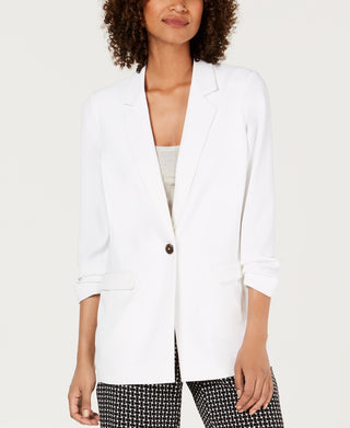 Alfani Women's Petite 3/4 Sleeve Blazer White Size Petite Medium