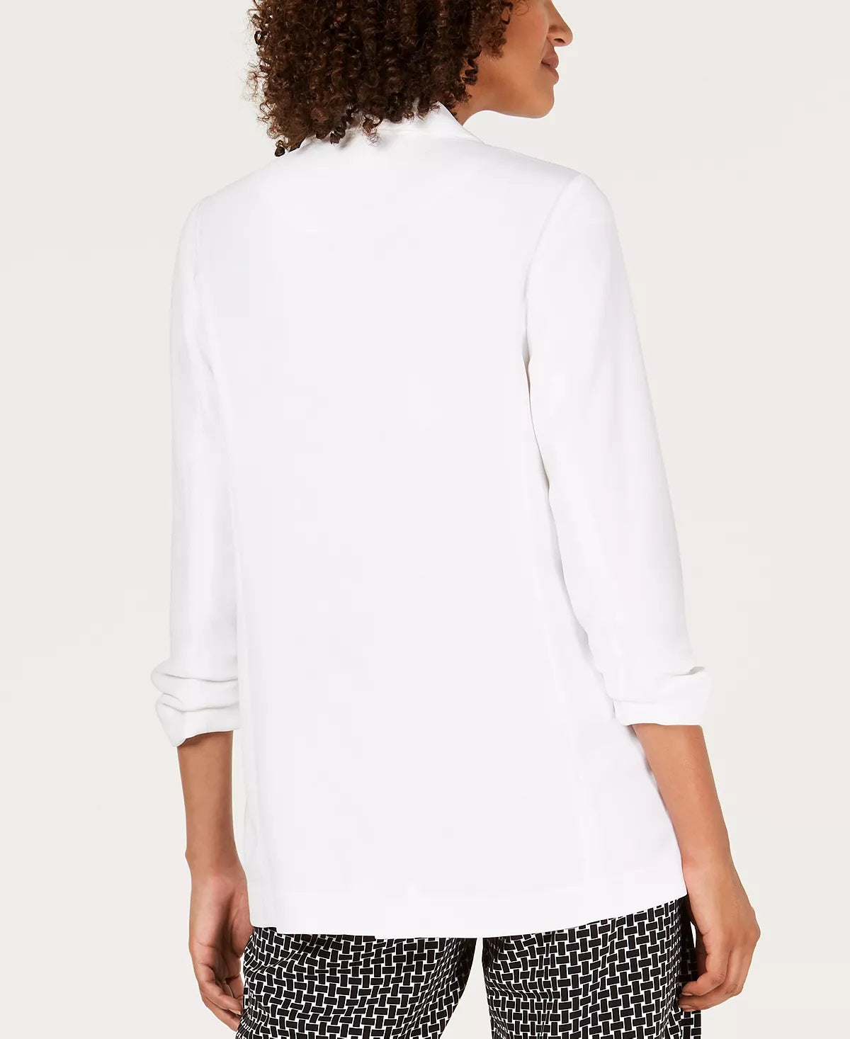 Alfani Women's Petite 3/4 Sleeve Blazer White Size Petite Medium