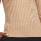 Karen Scott Women's Cable-Knit Crewneck Sweater Brown Size X-Large