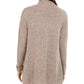 NY Collection Women's Petite Space-Dye Asymmetrical Sweater Gray Size Small