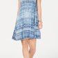 Style & Co Women's Sleeveless Swing Dress Blue Size Small