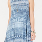 Style & Co Women's Sleeveless Swing Dress Blue Size Small
