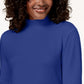 Karen Scott Women's Cotton Mock-Neck Top Blue Size Medium
