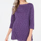 Karen Scott Women's Boat-Neck Space-Dyed Top Purple Size XX-Large