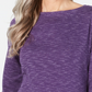 Karen Scott Women's Boat-Neck Space-Dyed Top Purple Size XX-Large