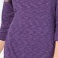 Karen Scott Women's Boat-Neck Space-Dyed Top Purple Size XX-Large