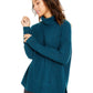 Style & Co Women's Petite Ribbed Turtleneck Sweater Blue PP