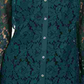 Charter Club Women's Lace Button-Down Top  Green Size X-Small