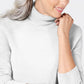 Karen Scott Women's Luxsoft Turtleneck Sweater White Size Petite Medium
