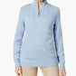 Karen Scott Women's Cotton Half Zip Sweater Blue Size Petite Small