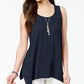 Style & Co Women's Swing Tank Top Purple Size PM