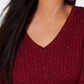 Karen Scott Women's Cable Knit V Neck Sweater Red Size PS