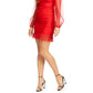 Guess Women's Leonora Ruched Sheer-Sleeve Dress Red Size Small