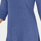 Karen Scott Women's Cotton Boat Neck 3/4 Sleeve Sweater Blue Size Small