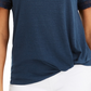 Style & Co Women's Lace Inset Top Blue Size Small