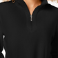 Karen Scott Women's Zip Neck Top Black Size Petite Small