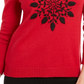 Karen Scott Women's Snowflake Applique Sweater Bright Red Size X-Small