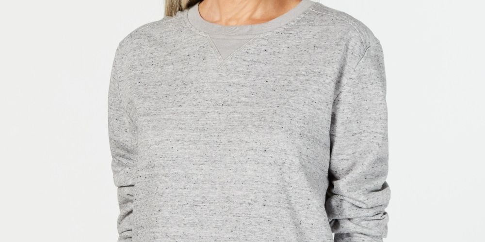 Karen Scott Women's Sport Fleece Sweatshirt Gray Size Small