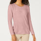 Karen Scott Women's Patchwork-Stitch Pullover Sweater Pink Size XX Large
