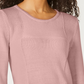 Karen Scott Women's Patchwork-Stitch Pullover Sweater Pink Size XX Large