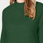 Karen Scott Women's Zip Back Mock Neck Sweater Green Size Large