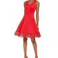 Donna Ricco Women's Fit And Flare Dress Red Size 16