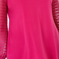 JM Collection Women's Puff Sleeve Top Pink Size Medium