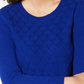 Karen Scott Women's Diamond Cable Knit Sweater Blue Size X-Large