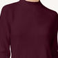 Karen Scott Women's Zip Back Mock Neck Sweater Red Size XX-Large