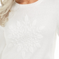 Karen Scott Women's Snowflake Applique Sweater White Size X-Small