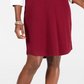 Karen Scott Women's Contrast Trim Cotton Shirtdress Red Size PS