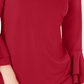Charter Club Women's Bell Sleeve Keyhole Top Red Size X-Small