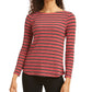 Charter Club Women's Heather Long-Sleeve Top  Wine Size XX Large