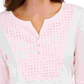 Karen Scott Women's Crochet-Trim Henley Top Pink Size Large