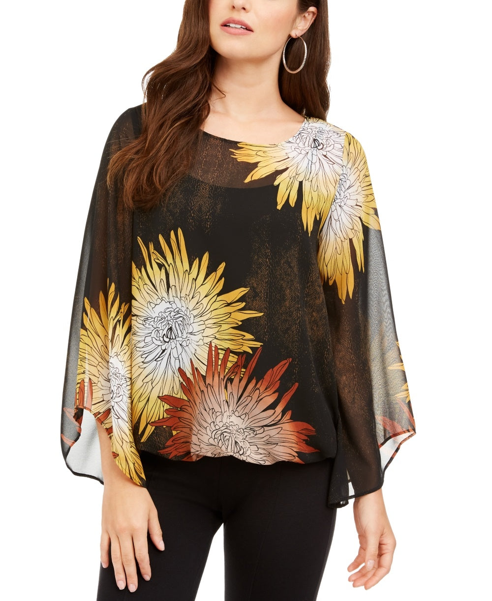 Alfani Women's Bubble Sleeve Blouse Yellow Size PL