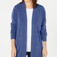 Karen Scott Women's Petite Open-Front Cardigan  Blue Size PM