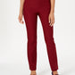 Charter Club Women's Cambridge Skinny Pull On Tummy Control Pants Wine Size 6