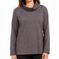 Karen Scott Women's Sport Cowl Neck Top Charcoal Size Large
