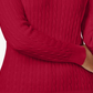 Karen Scott Women's Cotton Cable Knit Sweater Red Size PL