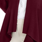 JM Collection Women's Mixed Ribbed Flyaway Cardigan Purple Size Petite Extra Large